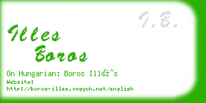 illes boros business card